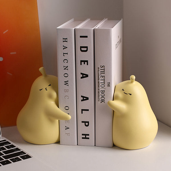 Whimsical Embrace Pear Bookends