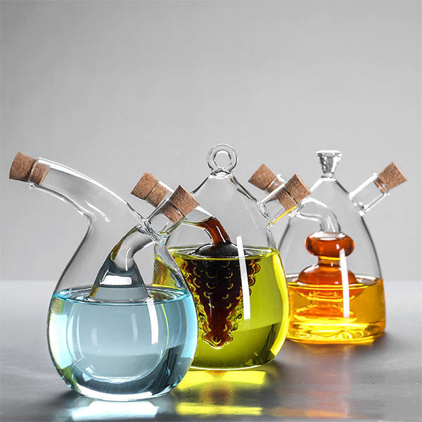 Dual-Chamber Glass Oil Dispenser