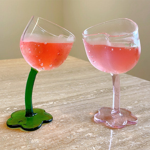 Heart-Shaped Glass Goblet