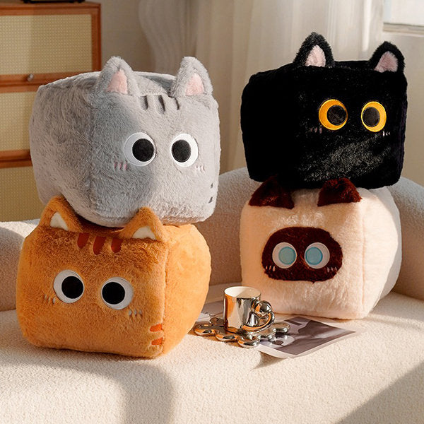 Adorable Cube Cat Pillow