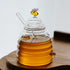 Elegant Glass Honey Jar - Decorative Bees - Beehive-shaped - Kitchen Decor