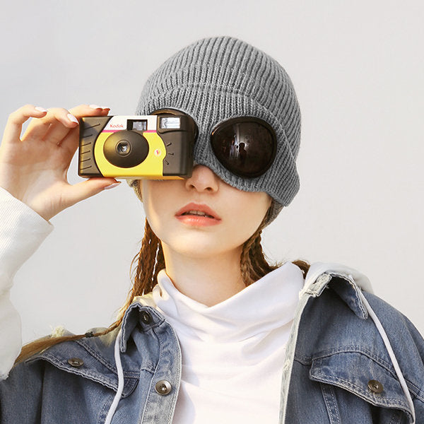 Aviator Beanie with Goggles