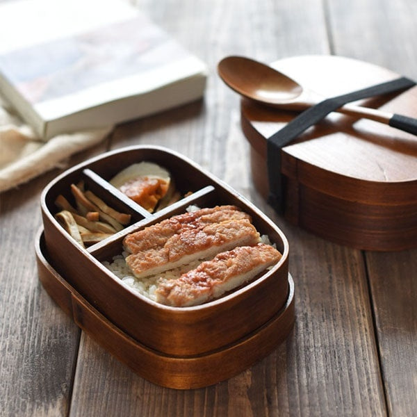 Japanese Wooden Bento Box - Lunch On The Go - Traditional Craftsmanship