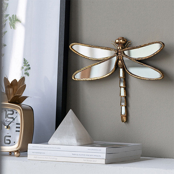 Vintage Home Decor Accent - Dragonfly and Butterfly Wall Hanging - Retro Elegance