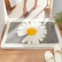 Daisy Bath Mat - Gray - Blue - Green - Non-slip Backing