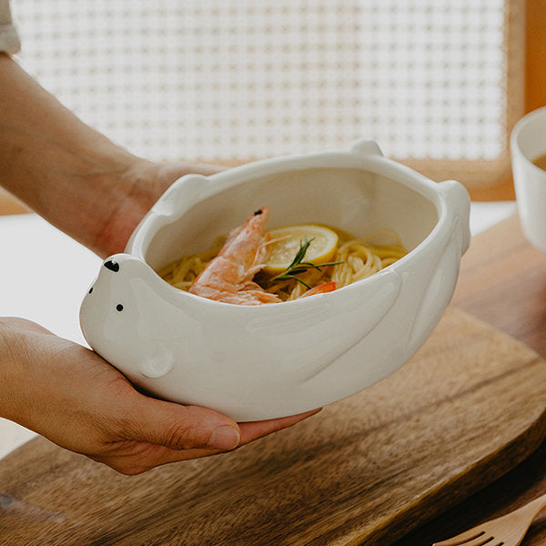 Adorable Polar Bear Bowl - Ceramic - Dishwasher Safe - Lovely Tableware