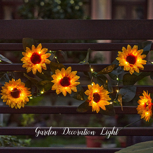 Sunflower String Lights - Solar-powered - Light Up Your Garden