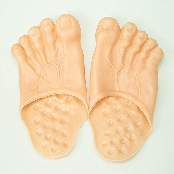 Funny Bigfoot Slippers - Color of Skin - Green - Hilarious Novelty Slides - Comfy & Soft -  Quirky