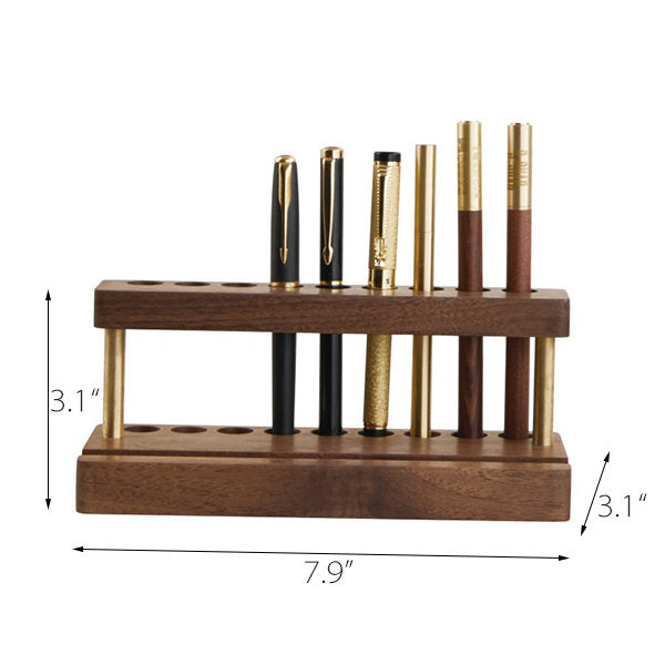 Wooden Multifunctional Pen Holder - Phone Stand - Desk Organization