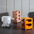 Rolling Storage Cart - Multi-Layer Design - Orange - Pink - Space-Saving Side Cabinet - Mobile Organizer