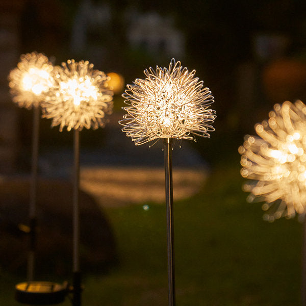 Solar Powered Dandelion Lights - Set of 2 - Garden Decor