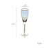 Iridescent Stemware - Wine and Champagne Glasses - Gold Rim Detailing