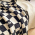 Checkered Fleece Blanket - Ultra-Soft Plush - Warm and Cozy - Black and White