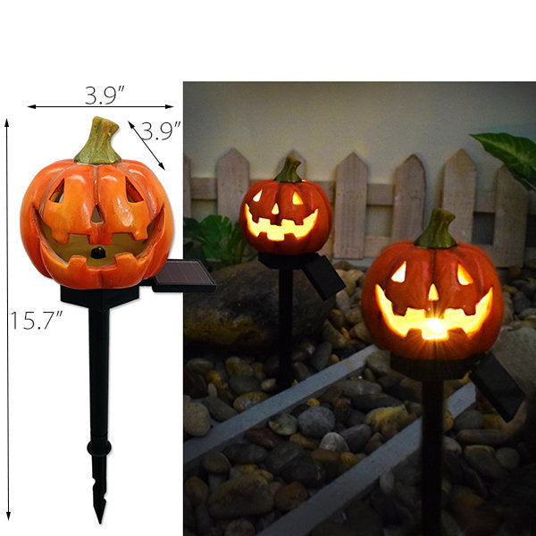 Solar Pumpkin Stake Lights - Halloween Decoration - Illuminate Your Outdoors