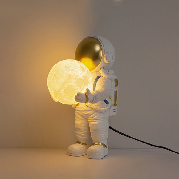 Astronaut Planet Lamp - Ambient Lighting - Whimsical Home Decor - Space Lovers