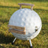 Spherical Barbecue Grill - Essential White Camping Grill - Convenient Carry Handle