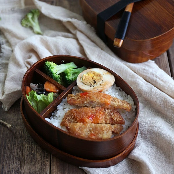 Japanese Wooden Bento Box - Lunch On The Go - Traditional Craftsmanship