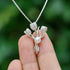 Tulip Necklace - Silver - With Pearl