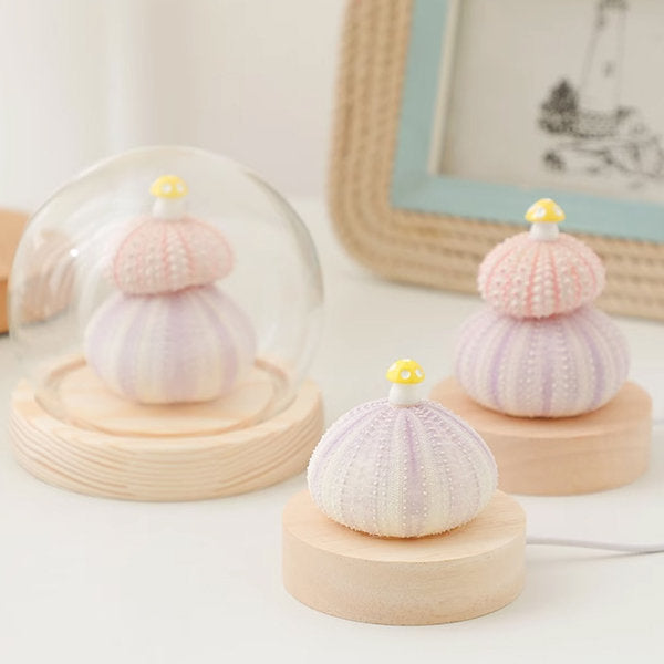 Mushroom Shell Sea Urchin Night Light - Soft Ambient Lighting - Home Decor