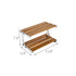 Elegant Tiered Folding Storage Rack - Beech Wood - Portable Camping Essential