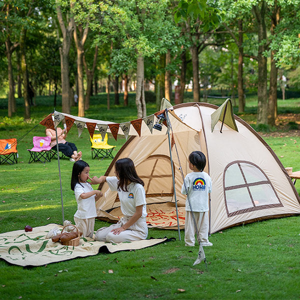 Adorable Folding Camping Tent - Outdoor Fun with a Touch of Whimsy - Family Time