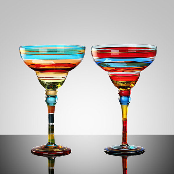 Vibrant Cocktail Glasses - Bright Colors - Artistic and Elegant - 7 Stunning Designs