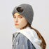 Aviator Beanie with Goggles - Winter Essential - Acrylic Fiber - Versatile Wear Design