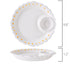 Daisy Ceramic Dumpling Plate - Charming White and Yellow - Elegant Serving