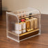 Flip-Top Lipstick Organizer - Wooden Base - Acrylic - Modern Storage Box