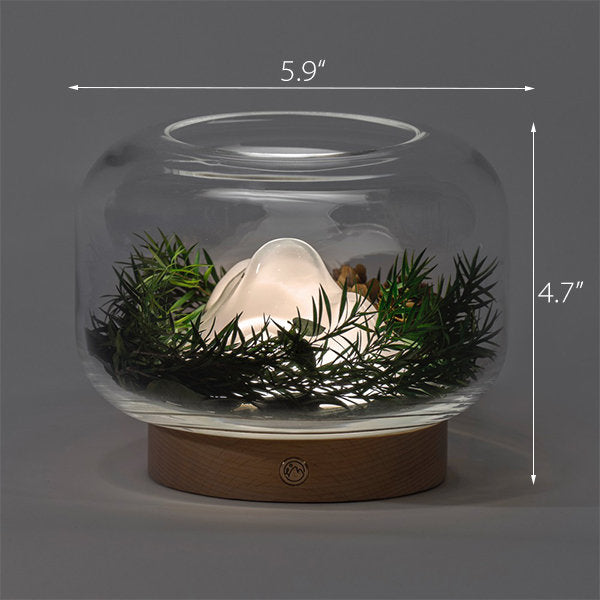 Seasonal Aromatherapy Night Light Diffuser - Soft Ambient Lighting - Mountain Landscapes