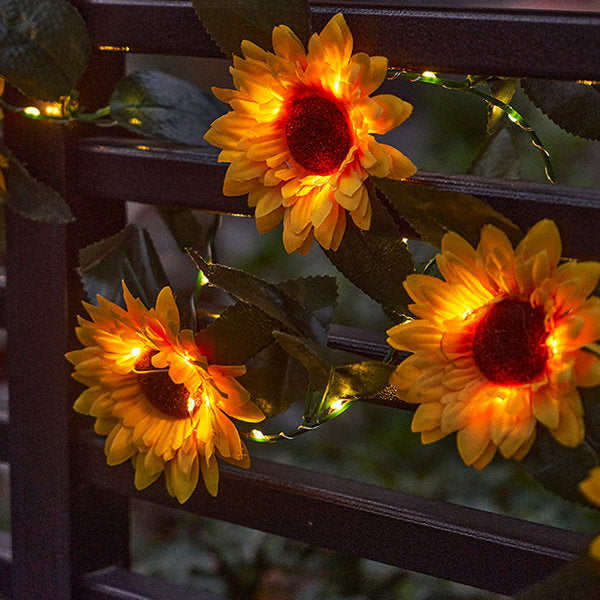 Sunflower String Lights - Solar-powered - Light Up Your Garden