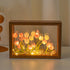 Tulip Frame Night Light - Soft Glow - Wooden Frame