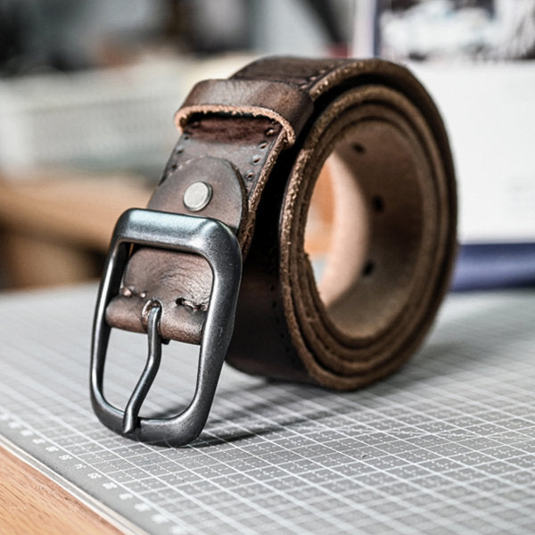 Modern Leather Belt - Black - Coffee - Brown - For Him