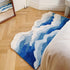 Ocean Waves Rug – Coastal-Inspired Carpet - Serene Blue and White Hues