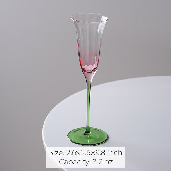 Blossom Pink Gradient Lotus Stemware - Glass - Unique Goblet - Sip in Style