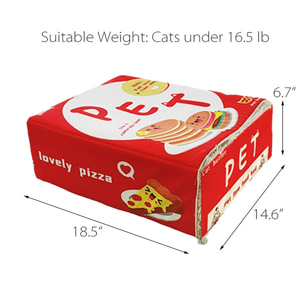 Unique Snack Box Cat Bed - Cozy Comfort - Hamburger - Sushi - Fully Enclosed