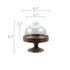 Elegant Pedestal Dessert Stand - Wooden Base - Glass Dome - Party or Wedding