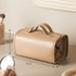 Chic Makeup Bag - Foldable - Portable For Travel - Beige - Brown