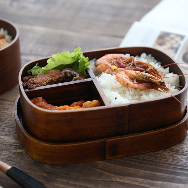 Japanese Wooden Bento Box - Lunch On The Go - Traditional Craftsmanship