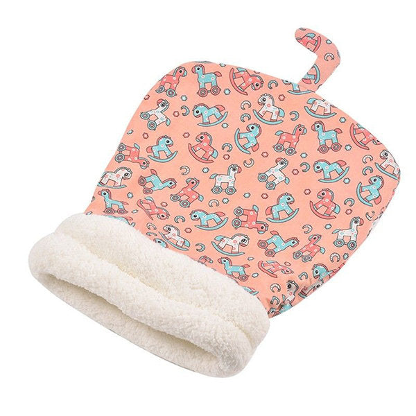 Plush Cat Sleeping Bag - Warm and Secure - Pink - Blue - Comfortable Lining - Pet-Friendly