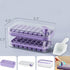 Press-to-Release Ice Tray Mold - Orange - Purple - Green - Built-in Storage Box