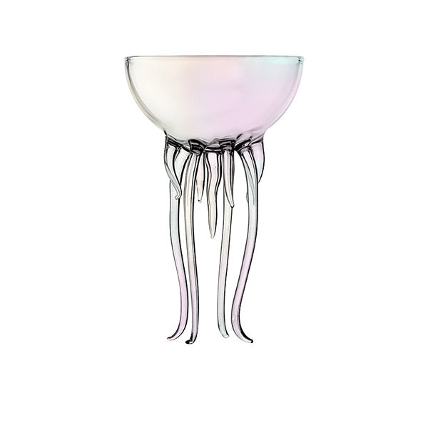 Jellyfish Glass Cup - Artistic and Functional - Transparent - Iridescent