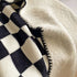 Checkered Fleece Blanket - Ultra-Soft Plush - Warm and Cozy - Black and White