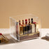 Elegant Acrylic Lipstick Organizer - Wooden Base - Perfect Organization