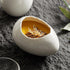 Ceramic Eggshell Bowl - Elegant White - Versatile for Serving or Decor