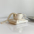 Elegant Ceramic Coffee Cup and Saucer - Perfect for Coffee or Tea - Pearlescent