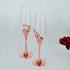 Elegant Crystal Champagne Glasses - Wedding Gifts - Silver - Rose Gold