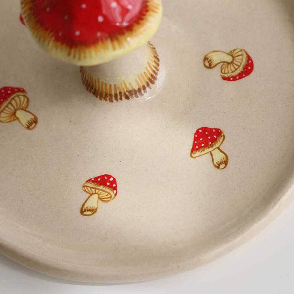 Whimsical Ceramic Mushroom Tray - Stylish Storage - Put Your Jewelry On Display