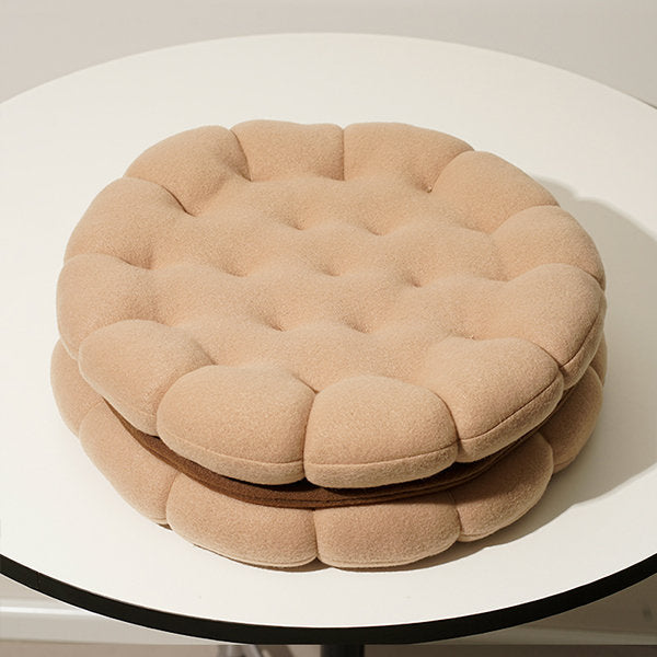 Cozy Cookie Cushion - Decorative Piece - Comfortable Addition - Pink - Brown