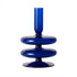 Blue Artistic Glass Candle Holder - Versatile as Vases - Modern Home Decor Accent